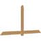 Ekena Millwork Eugene Smooth Timber Gable Bracket, Western Red Cedar, 96"W x 48"H x 1 1/2"D x 5 1/2"F, 12/12 Pitch GBW096X48X0206EUG00SWR - alternate 3